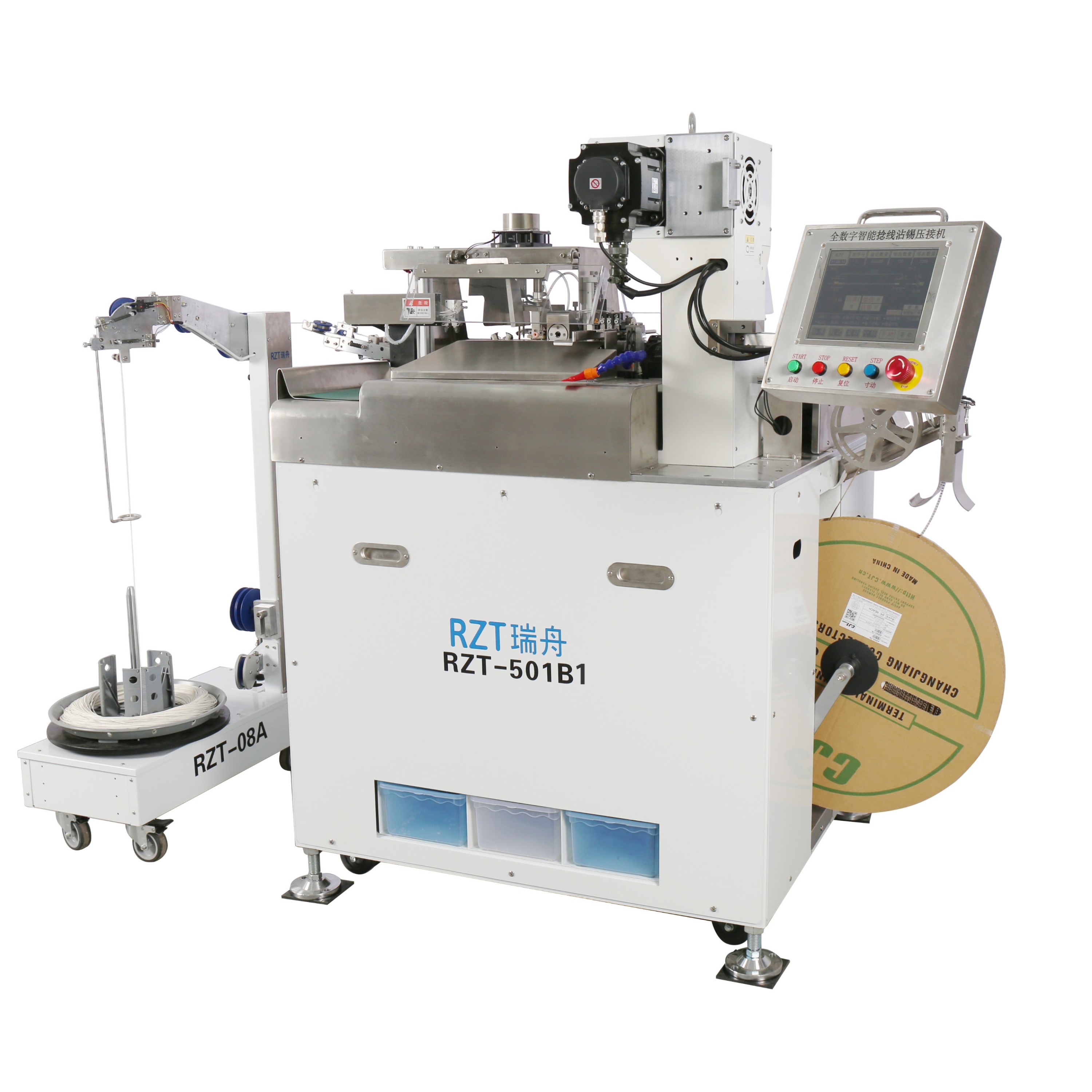 2019款全自動扭線沾錫機 瑞舟自動化全自動打端焊錫機可適配JST原裝模具